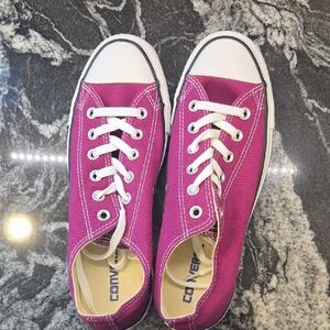 Converse Fuchsia Canvas Sneakers
